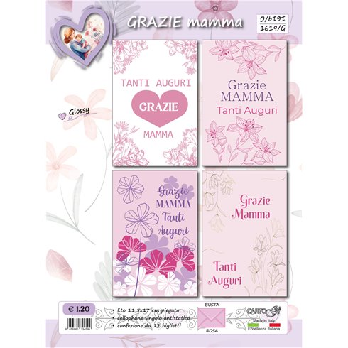Biglietti CartoGi 25 Mamma - Grazie 1619/G
