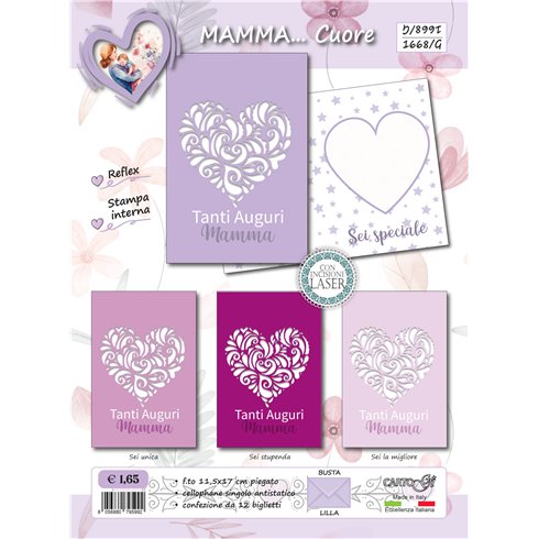 Biglietti CartoGi 25 Mamma - Mamma Cuore 1668/G