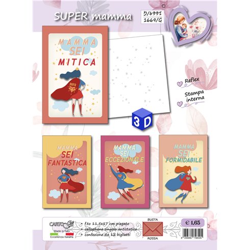 Biglietti CartoGi 25 Mamma - Super Mamma 1669/G