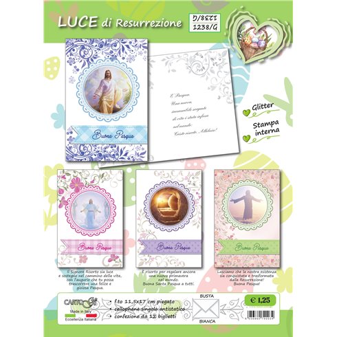 Biglietti CartoGi 25 Pasqua - Luce di Resurrezione 1238/G