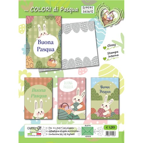 Biglietti CartoGi 25 Pasqua - Colori di Pasqua 1616/G
