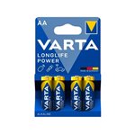 Pile Varta Long Life AA Stilo 4 pz.