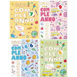 Biglietti Cecami 25 Compleanno Bimbi c/rotella 1-9 Anni FA00197BC/12 12 pz.