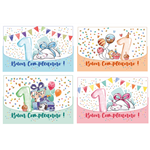 Biglietti Cecami 25 1° Compleanno p/soldi FA00225PS/12 12 pz.