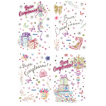 Biglietti Cecami 25 Compleanno doppia rotella Girl FA00213BC/12 12 pz.