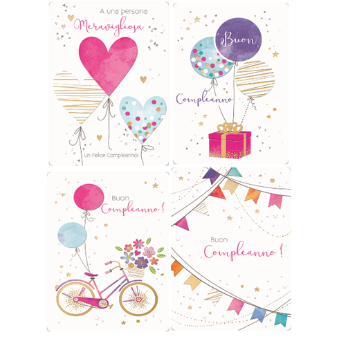 Biglietti Cecami 25 Compleanno FA00170BC/12 12 pz.