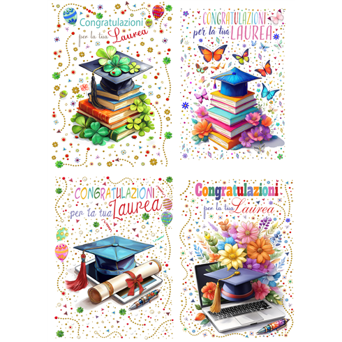 Biglietti Cecami 25 Laurea FA00221AL/12 12 pz.