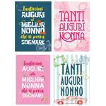 Biglietti Cecami 25 Auguri Nonni FA00220AN/12 12 pz.