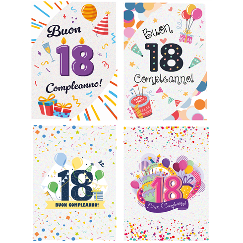 Biglietti Cecami 25 18 Anni FA00155BC/12 12 pz.
