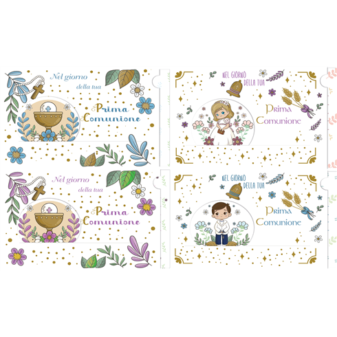Biglietti Cecami 25 Comunione p/soldi FE10183PS/12 12 pz.