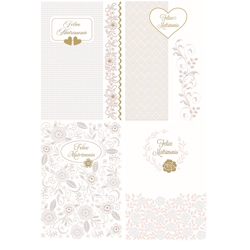 Biglietti Cecami 25 Matrimonio / Nozze p/soldi FE10185/PS 12 pz.