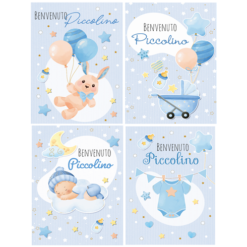 Biglietti Cecami 25 Lieto Evento Boy FE10194LE/12 12 pz.