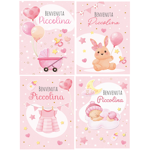 Biglietti Cecami 25 Lieto Evento Girl FE10195LE/12 12 pz.