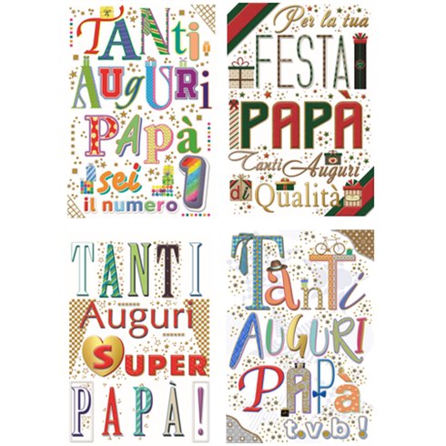 Biglietti Cecami 25 Papa' PV20019AB/12  12 pz.