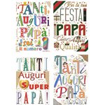 Biglietti Cecami 25 Papa' PV20019AB/12  12 pz.