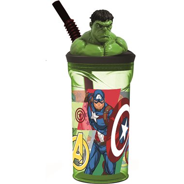 Stor Bicchiere 3D e cannuccia 360 ml. Hulk 10202