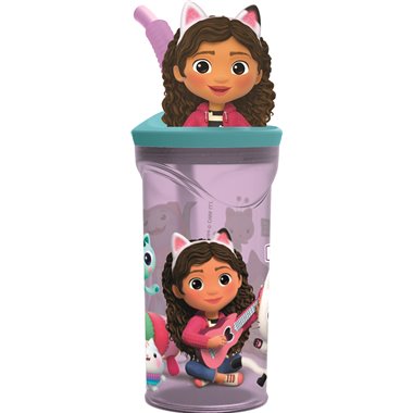Stor Bicchiere 3D e cannuccia 360 ml. Gabby 21266