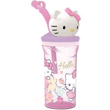 Stor Bicchiere 3D e cannuccia 360 ml. Hello Kitty 81766