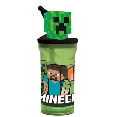 Stor Bicchiere 3D e cannuccia 360 ml. Minecraft 40466