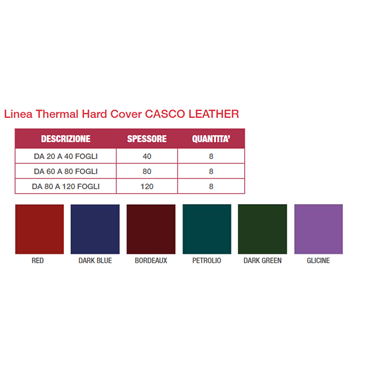 Unicover Hard A4 Leather 01 Red 120 ff 8 pz.