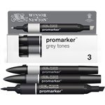 W&N Promarker Set  3 Grey Tones 0290185