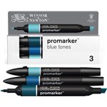 W&N Promarker Set  3 Blue Tones 0290183