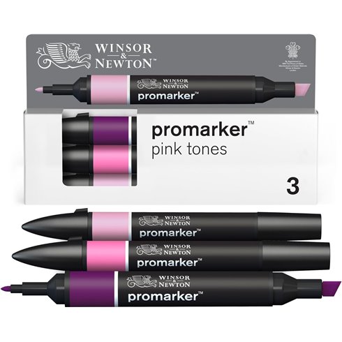 W&N Promarker Set  3 Pink Tones 0290189