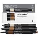W&N Promarker Set  3 Brown Tones 0290184