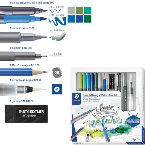 Set Staedtler Acquarellabile Hand Letter 61 3001-2