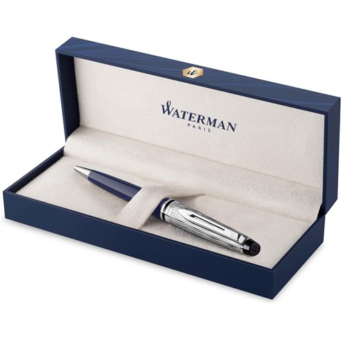 Waterman Expert Deluxe Blue Chrome Trim Sfera 2166466