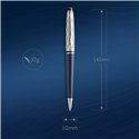 Waterman Expert Deluxe Blue Chrome Trim Sfera 2166466