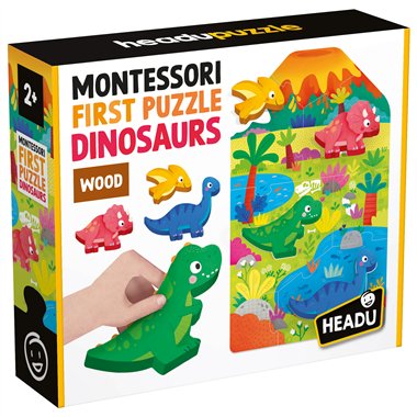 Headu 25 Montessori First Puzzle Dinosaurs