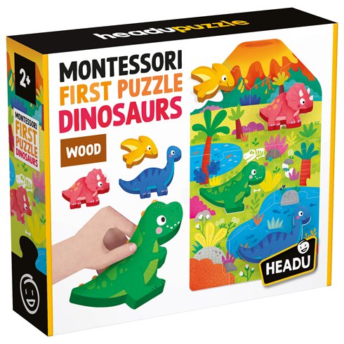 Headu 25 Montessori First Puzzle Dinosaurs
