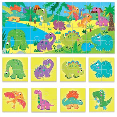 Headu 25 Puzzle 8+1 Dinosaurs