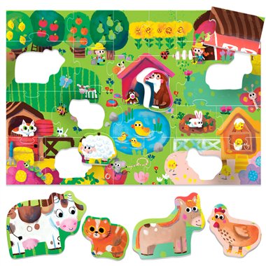 Headu 25 Maxi Shaped Puzzle Farm