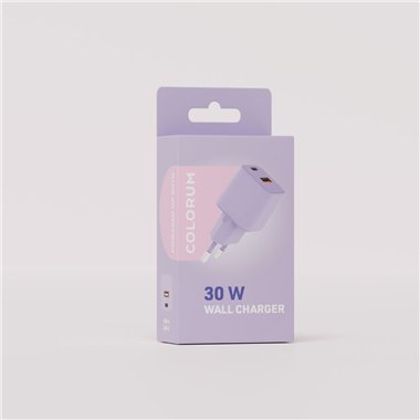 TF Caricatore Colorum USB-A USB-C 30W Lavanda