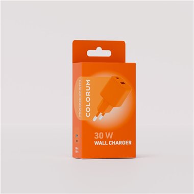 TF Caricatore Colorum USB-A USB-C 30W Arancio