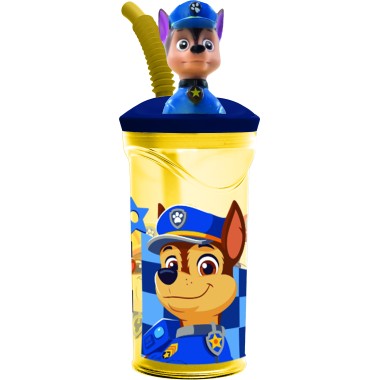 Stor Bicchiere 3D e cannuccia 360 ml. Paw Patrol Boy  81666