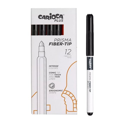 Carioca Plus Pennarelli Prisma 12 pz. 01 Black