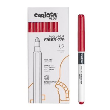 Carioca Plus Pennarelli Prisma 12 pz. 03 Red