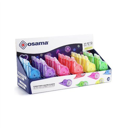 Correttore a Nastro Osama 20 mt. Neon 36 pz.