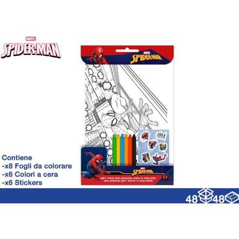 Album da Colorare 20x29 Spiderman + pastelli a cera