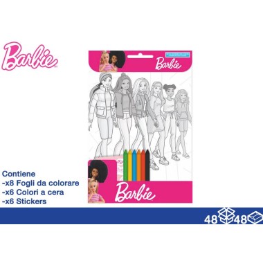 Album da Colorare 20x29 Barbie + pastelli a cera