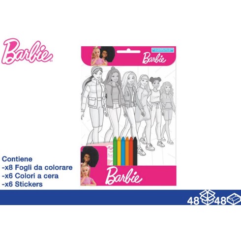 Album da Colorare 20x29 Barbie + pastelli a cera