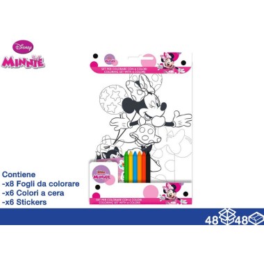 Album da Colorare 20x29 Minnie + pastelli a cera