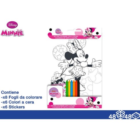 Album da Colorare 20x29 Minnie + pastelli a cera