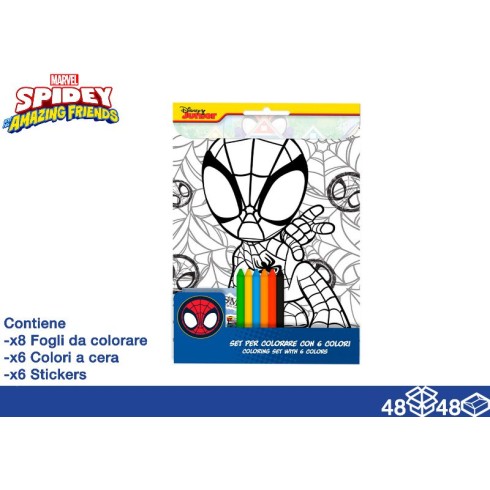 Album da Colorare 20x29 Spidey + pastelli a cera