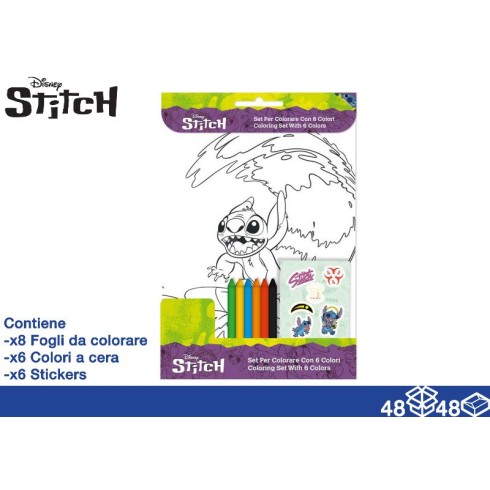 Album da Colorare 20x29 Stitch B + pastelli a cera