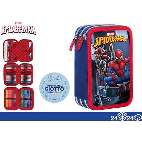 Be Smart Astuccio triplo spiderman 18+18 giotto