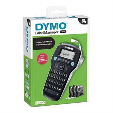 Etichettatrice Dymo Label Manager 160+3 nastri D